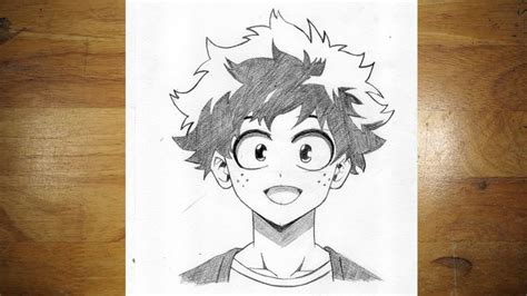 Anime Drawing How To Draw Deku Step By Step Easy Tutorial My Hero