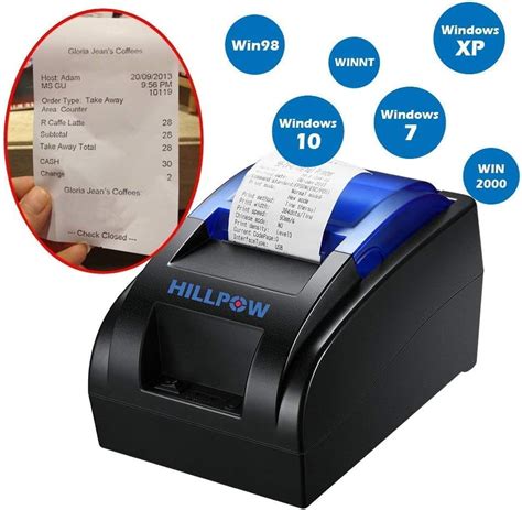 Hillpow Usb Thermal Receipt Printer Mm Mini Portable Label Printer