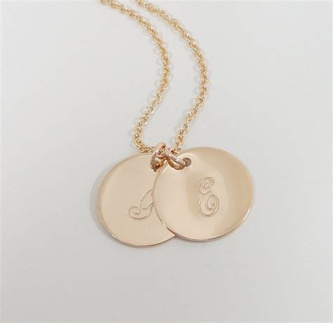 Personalized 14k Gold Filled Initial Necklace Personalized Etsy