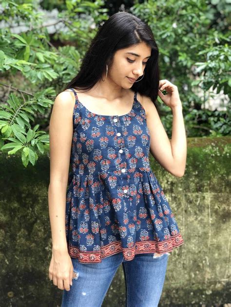 Arissa Strappy Top In 2020 Cotton Short Tops Cotton Tops For Jeans