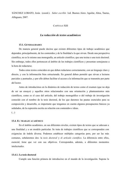 Pdf La Redacci N De Textos Acad Micos Labev Uerj Br Escribir La