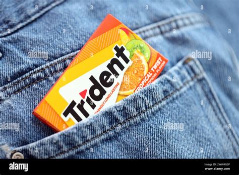 Kyiv Ukraine November 27 2023 Trident Chewing Gum Pack Trident Is