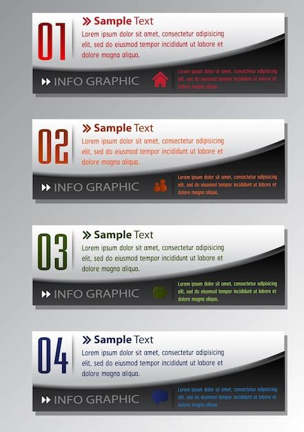 Mod Le De Zone De Texte Moderne Banni Re D Infographie Vecteur Premium