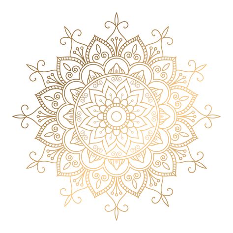 Mandala De Lujo Con Decoración Dorada PNG Mandala De Lujo Arte