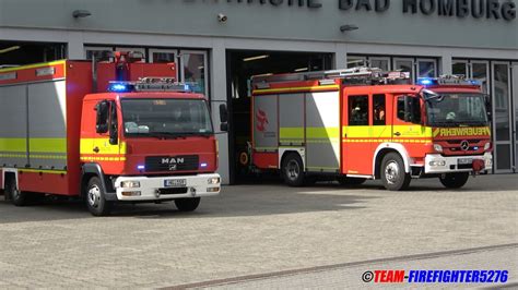 Verkehrsunfall HLF20 GW Technische Hilfeleistung Feuerwehr Bad