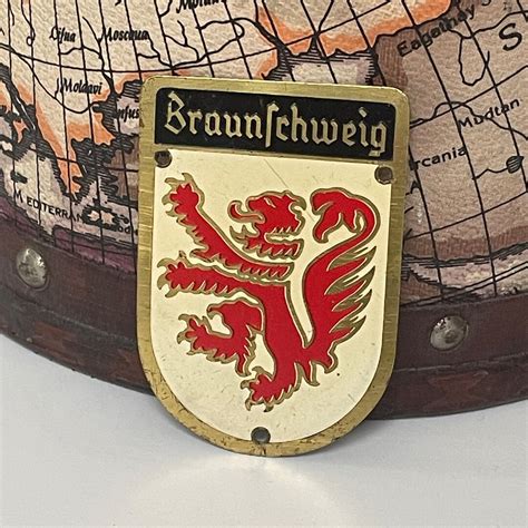 Vintage Badge Braunschweig Coat Of Arms Shield Germany Souvenir