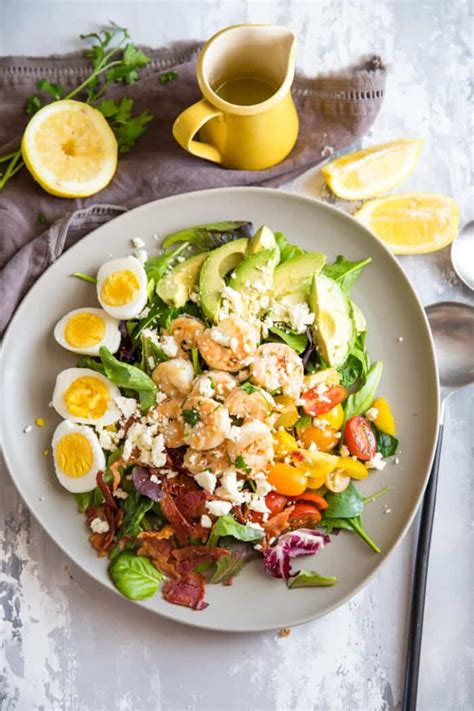 Garlic Shrimp Cobb Salad Lemonsforlulu