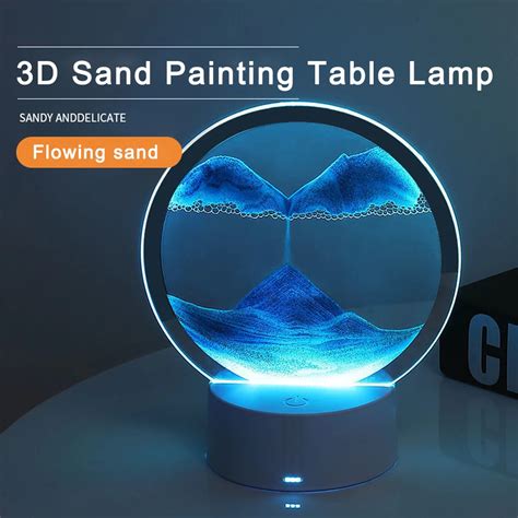 Kreative 3d Dekorative LED Schreibtisch Lampen Treibsand Licht