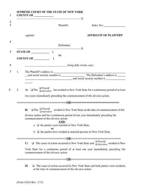 New York Uncontested Divorce Forms Printable Divorce Papers Free Pdf