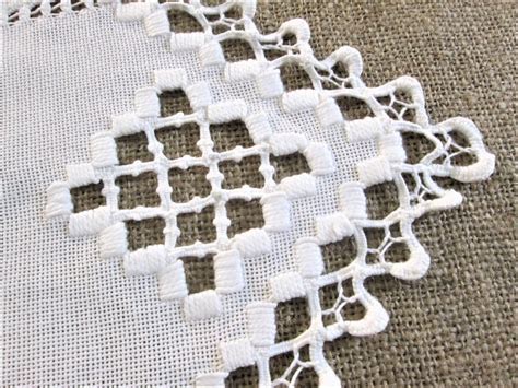 Vintage Hardanger Embroidery Doilies Table Linens Antique Etsy