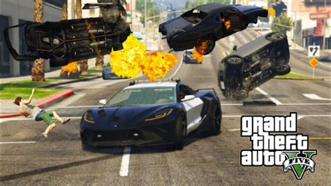 Gta Police Invetero Coquette Super Cars Destruction Compilation