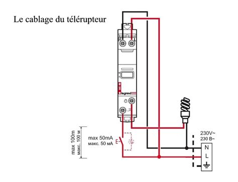 Branchement T L Rupteur Elecproshop Sch Ma De C Blage D Un T L Rupteur