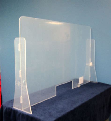 Office Accents Antimicrobial Protective Sneeze Guard Acrylic Divider