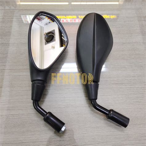 Spion Motor Bmw Polos Hitam Beat Vario Pcx Revo Supra Scoopy Tangkai