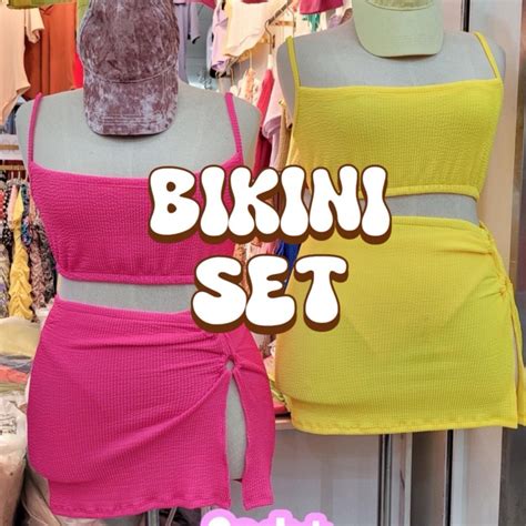 Bikini Set ชดเซท 3ชน ผายนสาวอวบใสสวยมาก Shopee Thailand