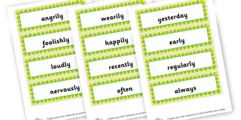 Mixed Adverbs Cards Teacher Made