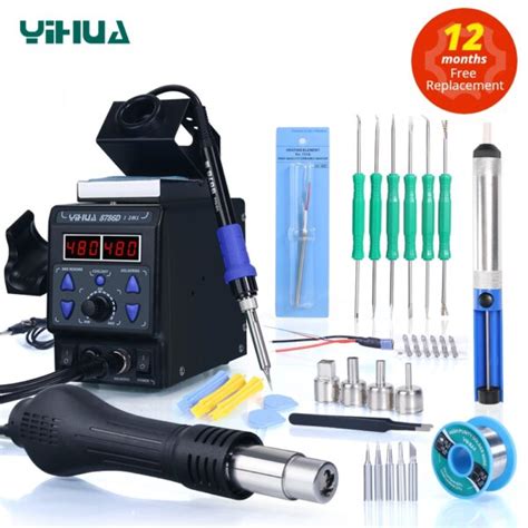 YIHUA D Soldering Iron Hot Air Soldering Station DIY Digital Rework Station Phone Repair BGA