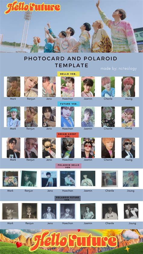 Nct Dream Hello Future Photocard Template Wajah Lucu Template Gambar