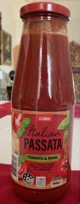 Coles Passata Tomato Basil 700g Is Halal Suitable Halal Check