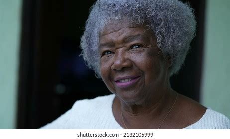 African Senior Woman Laughing Smiling Portrait Stock Photo 2134099209 ...