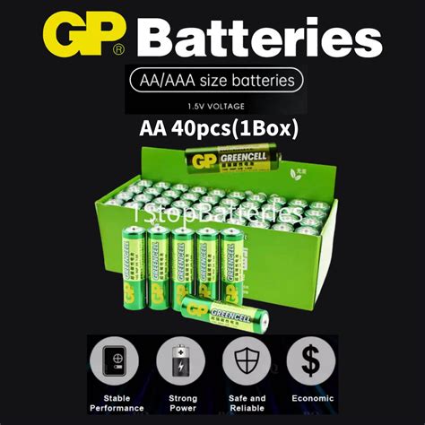 Genuine Gp Greencell Extra Heavy Duty Aa Aaa V Carbon Zinc