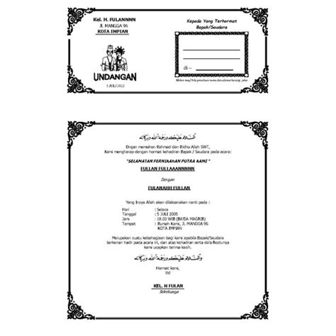 Walimahan Invitation / Invitation / Invitation / Invitation Of Marriage ...