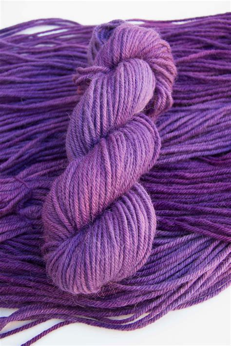 Dark Purple Yarn Purple Hand Dyed Yarn Birthday Gift for | Etsy