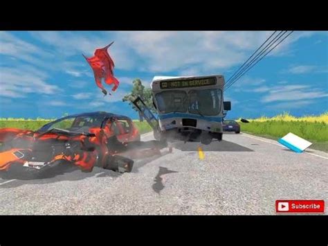 Extreme Car Crashes Compilation BeamNG Drive Game YouTube