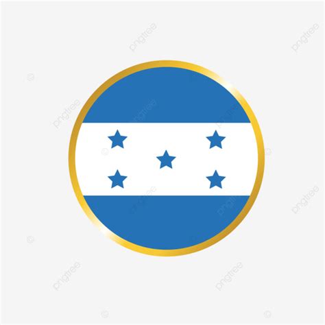 Golden Circle Fram Of Honduras Counties Flag Vector Golden Honduras