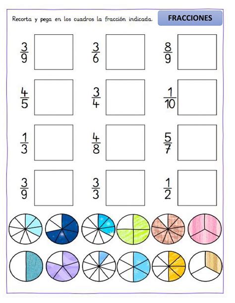 Representación De Fracciones Activity Fracciones Fracciones Para Primaria Matematicas Fracciones