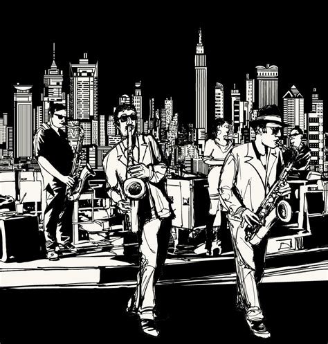 Jazz Band New York Wallpaper Wall Mural