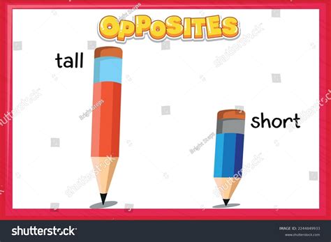 Vector Learning Material With Opposites For Royalty Free Stock Vector 2244849933