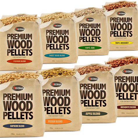 Kona Smoker Wood Grilling Pellets Variety Pack Pound Bags Pounds