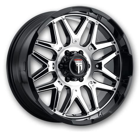 American Truxx Wheels AT 151 Grind 20x9 Gloss Black Machined W Chrome