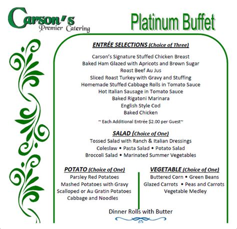 Free 17 Banquet Menu Templates I Psd Pages Ai
