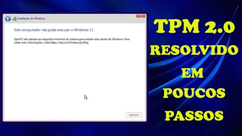 Este computador não pode executar Windows 11 RESOLVIDO YouTube