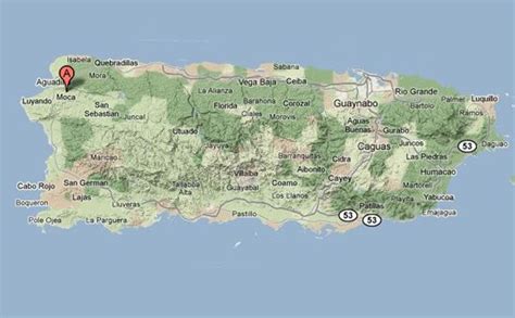 Moca Puerto Rico Map