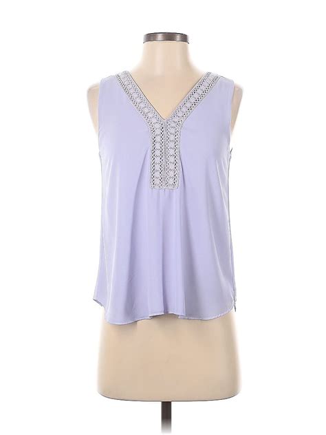 Naked Zebra 100 Polyester Lavender Purple Sleeveless Blouse Size S