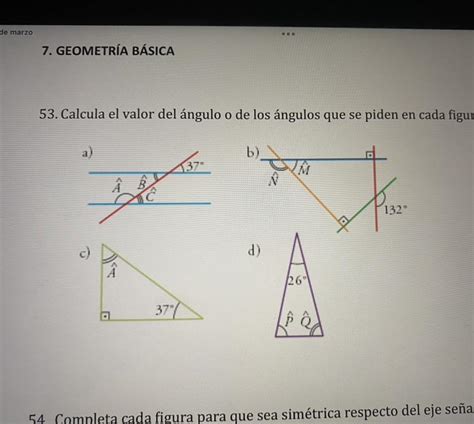 Calcula El Valor Del Ngulo O De Los Ngulos Que Se Piden En Cada