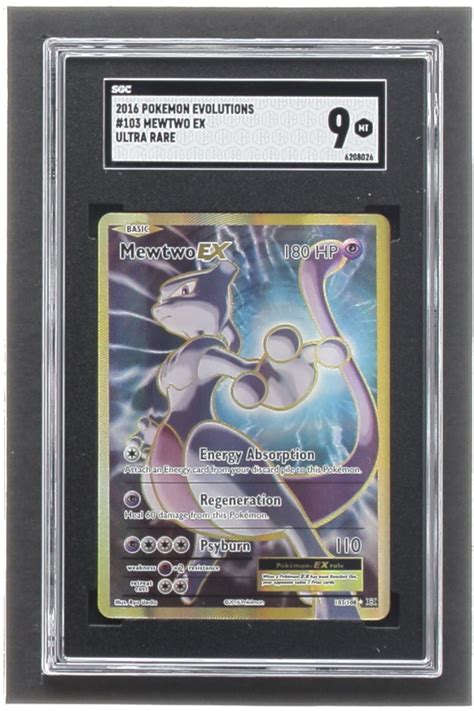 Mewtwo EX Pokemon 2016 Evolutions 103 SGC 9 Pristine Auction