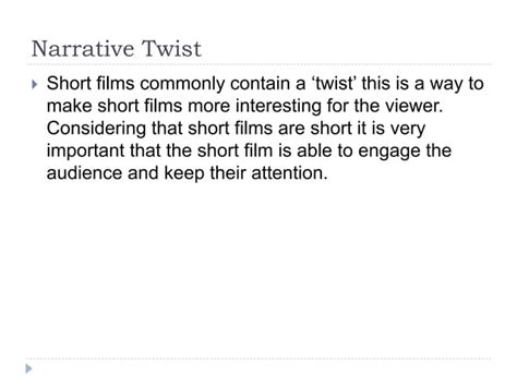 Codes And Conventions Of Short Films Ppt