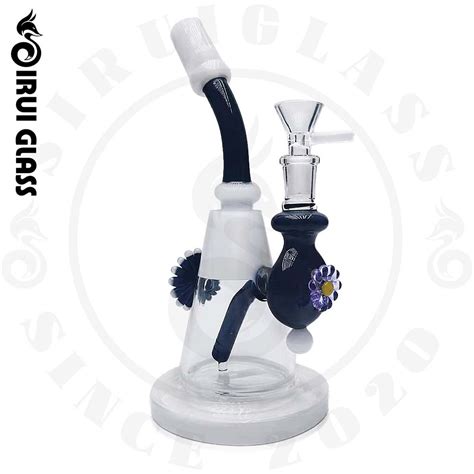 Sirui Glass Water Pipe Oil Burner Tube Color Heady Glass Pipe Glass Recycler Waterpipe Smoking