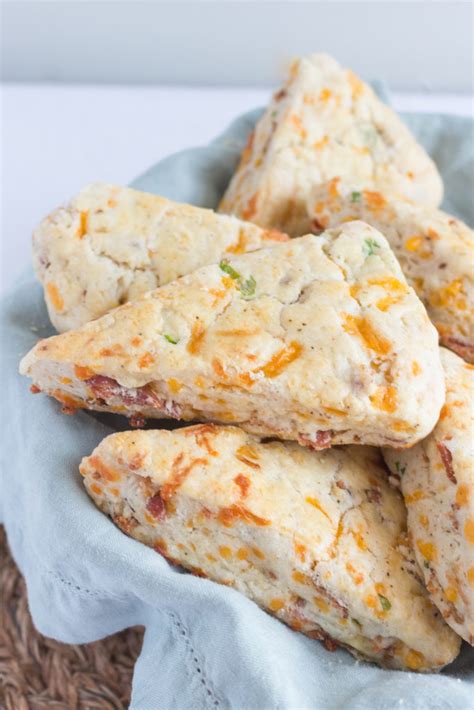 Bacon Cheddar Cheese Scones - A Slice of Sweet