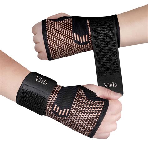 Vlela Copper Wrist Brace For Carpal Tunnel Sport And Sleeping Support