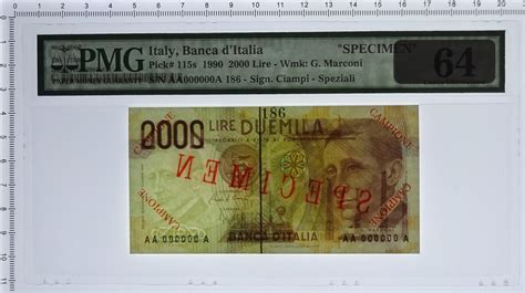 Lire Campione Numero Banca D Italia Guglielmo Marconi