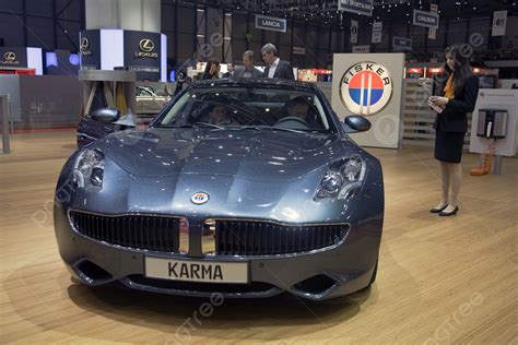 Fisker Karma Plug In Hybrid Exhibition People Automatic Photo