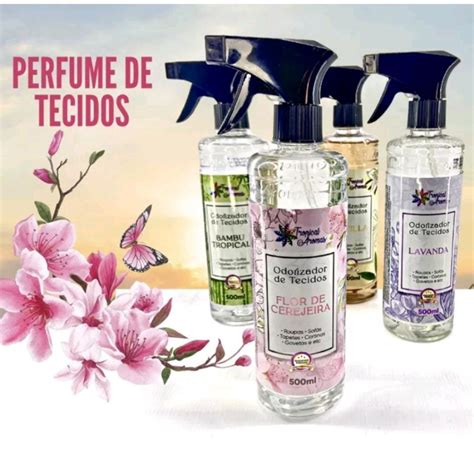 Kit Odorizador Spray Para Roupas Tropical Aromas Aromatizador De