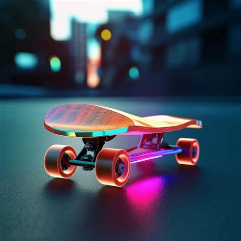 Premium Ai Image Futuristic Skateboard