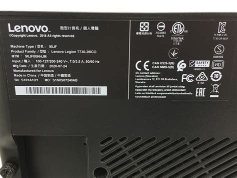 やや傷や汚れありLENOVO LEGION 90JF00HHJM デスクトップ ゲーミング PC i9 9900K 32GB SSD