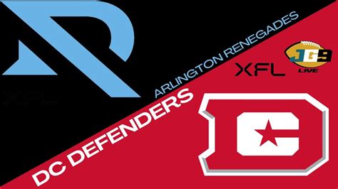 Xfl Live Stream Arlington Renegades At Dc Defenders Youtube